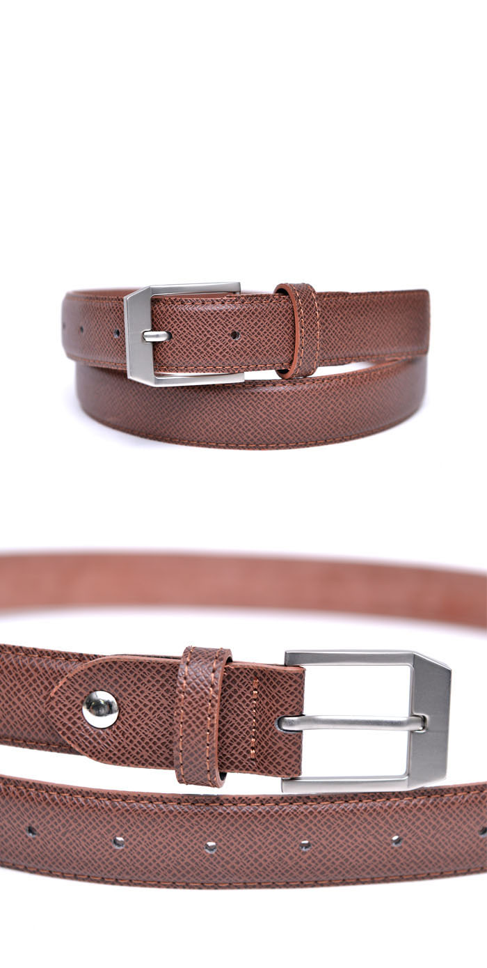 Accessories Belts Matt Buckle Crack Leather DressBelt 145